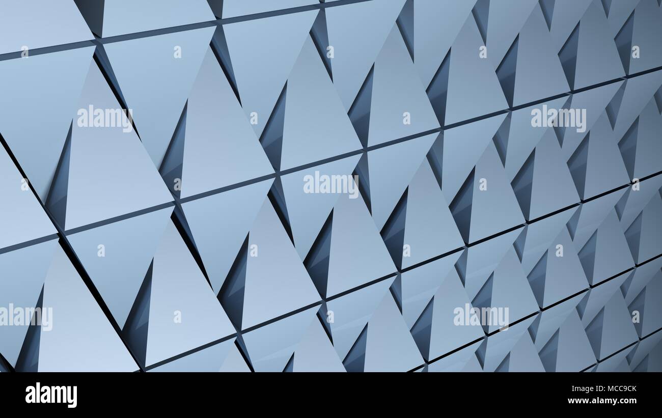 Sfondo geometrico blu Foto Stock