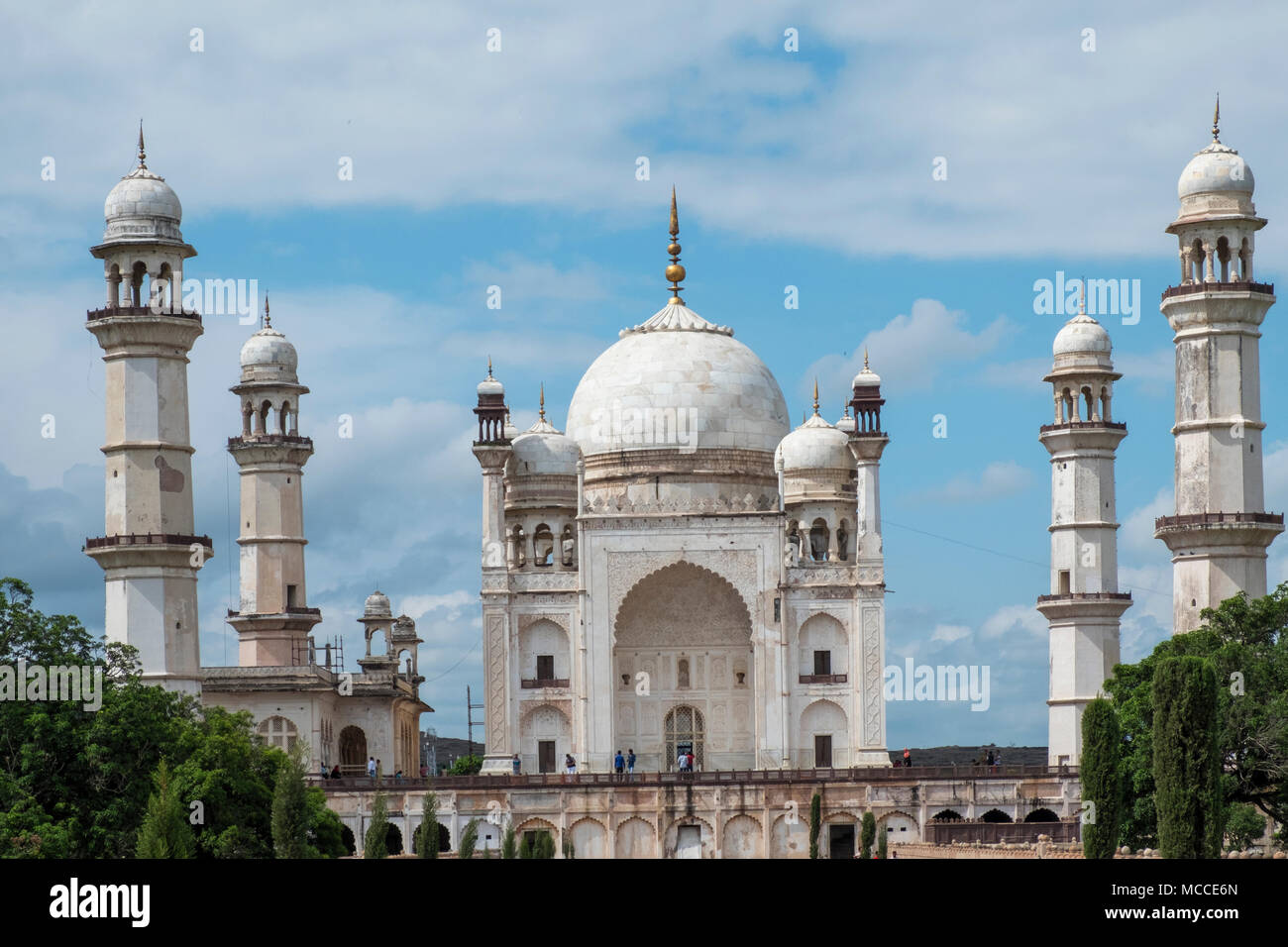 Il Baby Taj Mahal (Bibi Ka Maqbara) Mughal mausoleo costruito dall'imperatore Mughal Aurangzeb, ad Aurangabad, Maharashtra, India Foto Stock