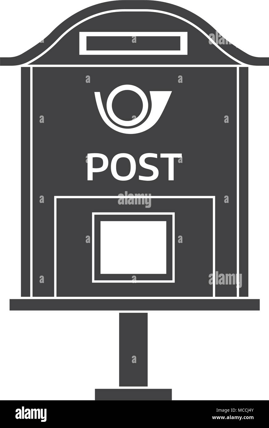 E-Mail Letter Box icona di contorno Illustrazione Vettoriale