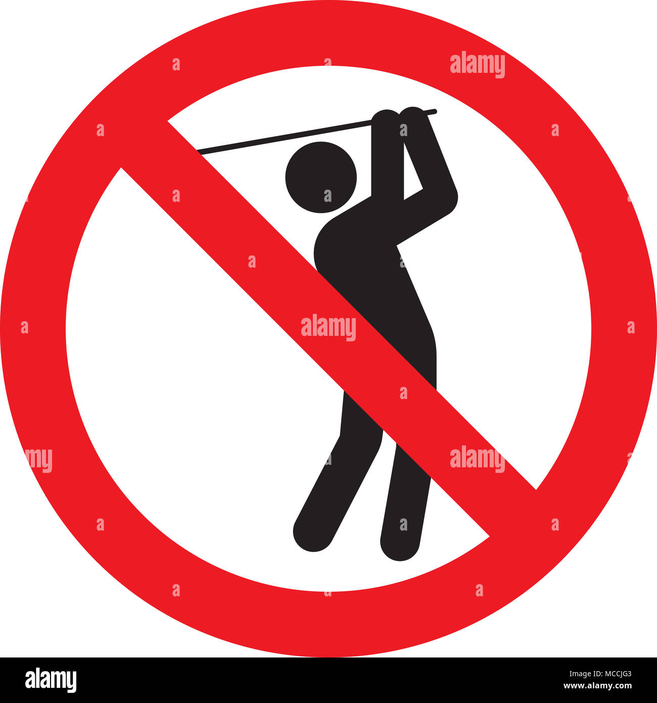 Non golfisti consentito firmare Foto Stock