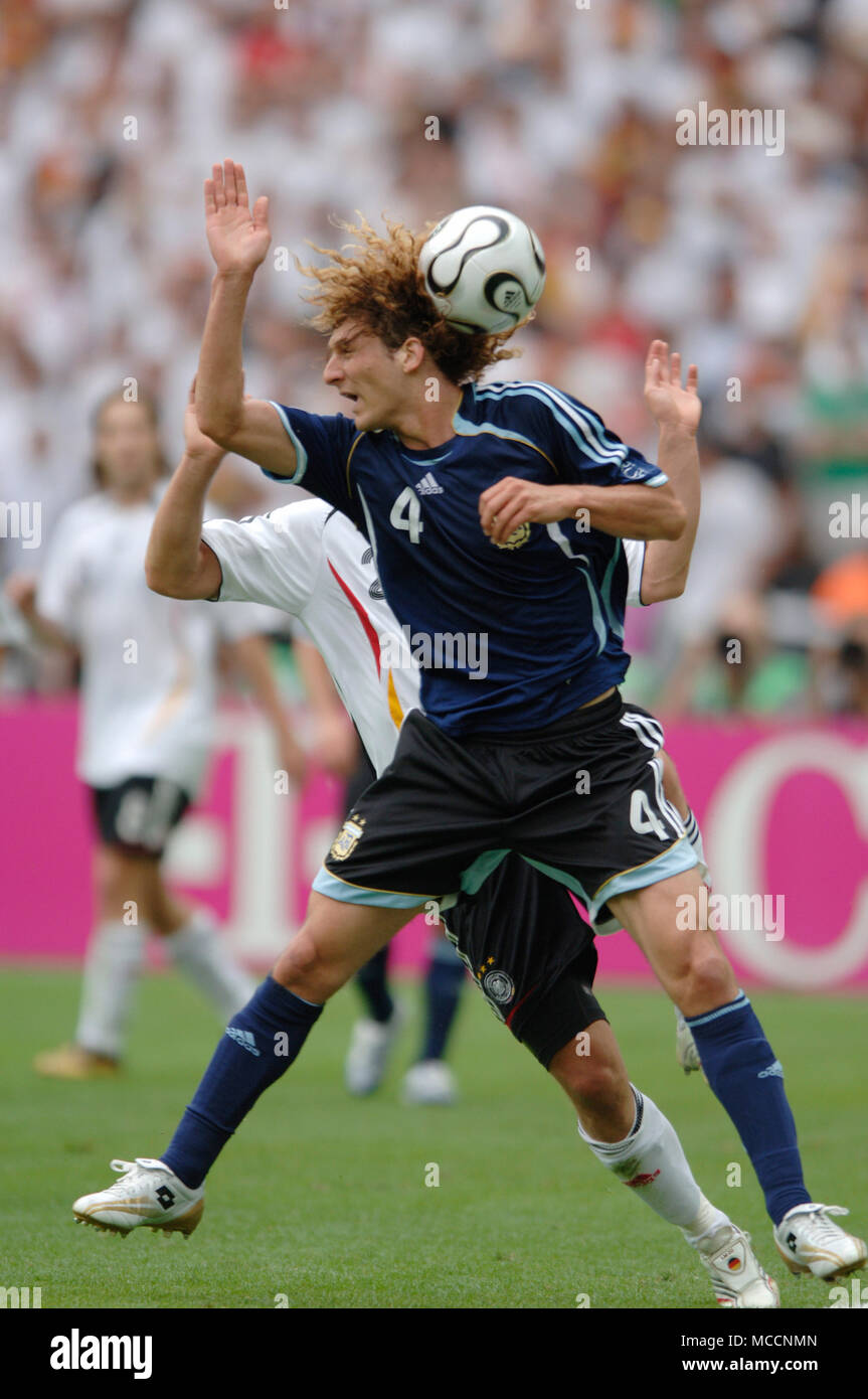 Olympiastadion Berlino Germania, 30.6.2006, FIFA World Cup Quarti di Finale, Germania vs Argentina 4:2 dopo le sanzioni --- Fabricio Coloccini (ARG), Foto Stock