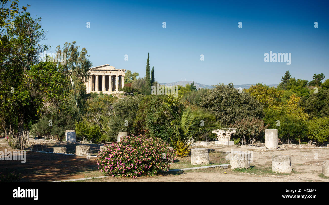 Tempio di Efesto, Atene, Grecia Foto Stock