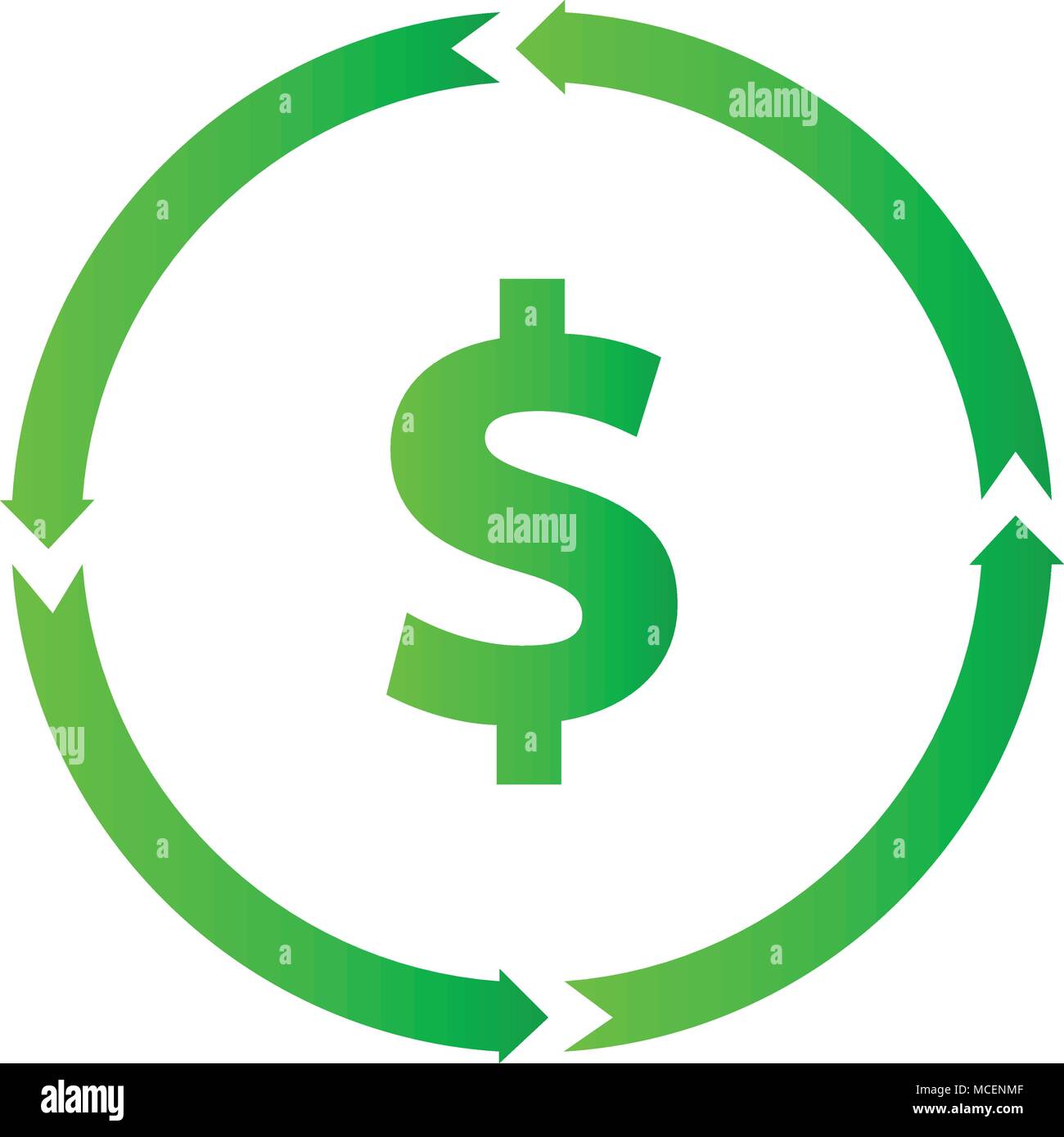Dollaro fatturato icona, illustrazione vettoriale, icona del dollaro Illustrazione Vettoriale