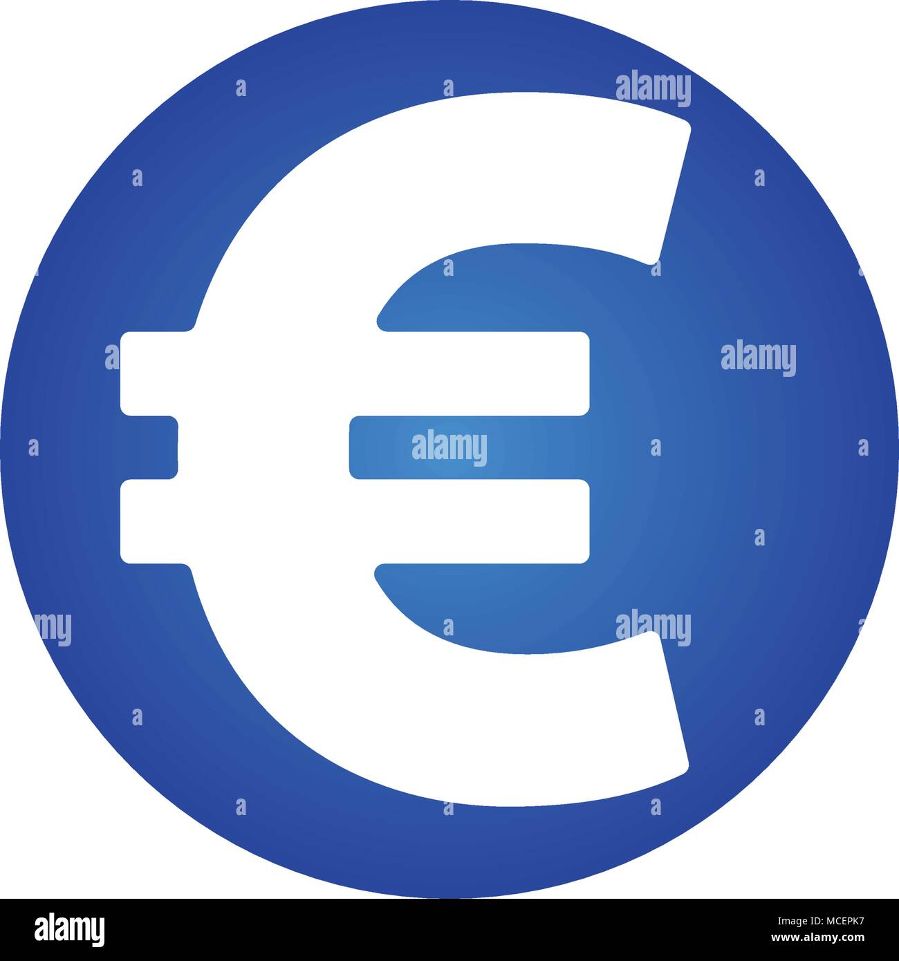 Simbolo dell'euro con. illustrazione vettoriale. stile piatto Illustrazione Vettoriale
