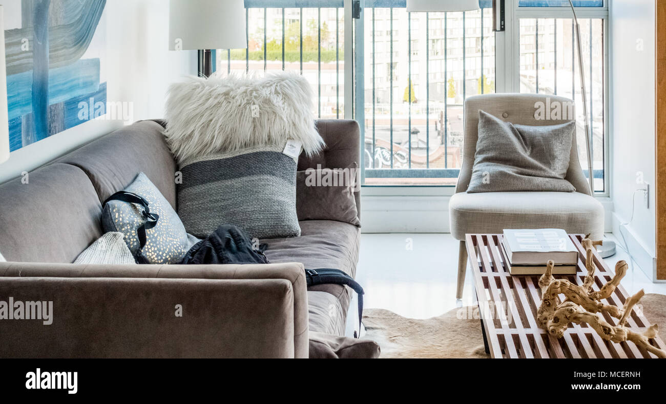 Interno del salone arredato Foto Stock