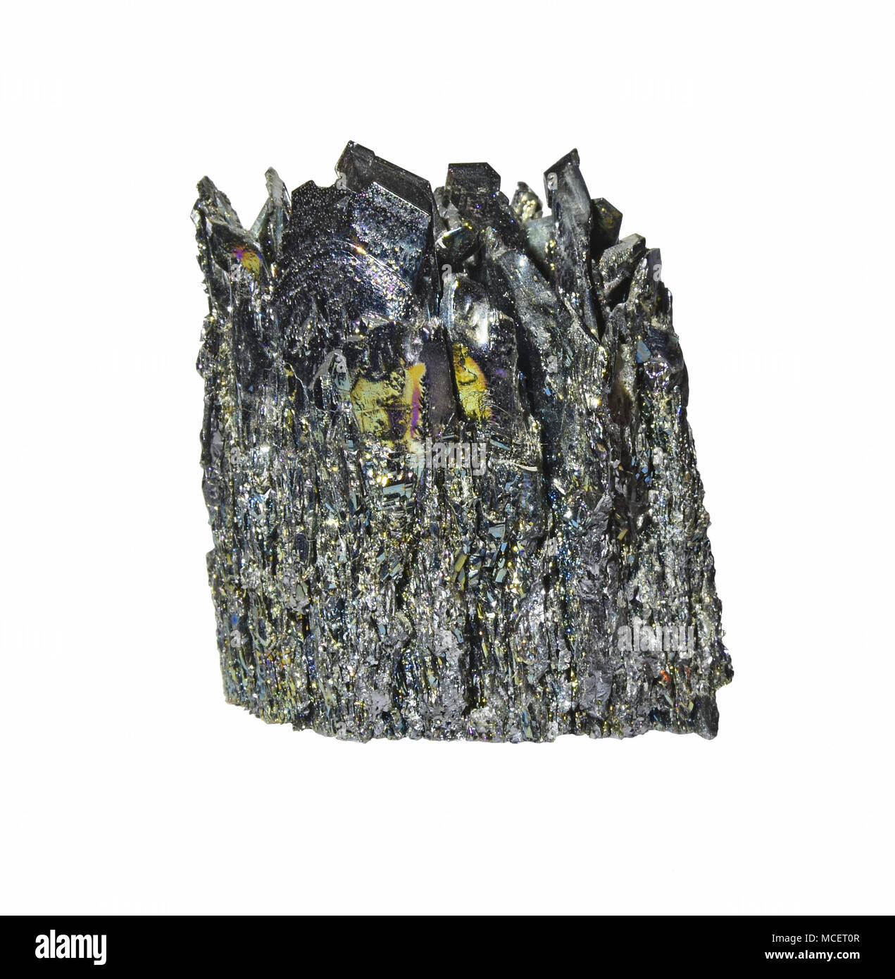 Carburo di silicio cristalli isolati su sfondo bianco Foto Stock