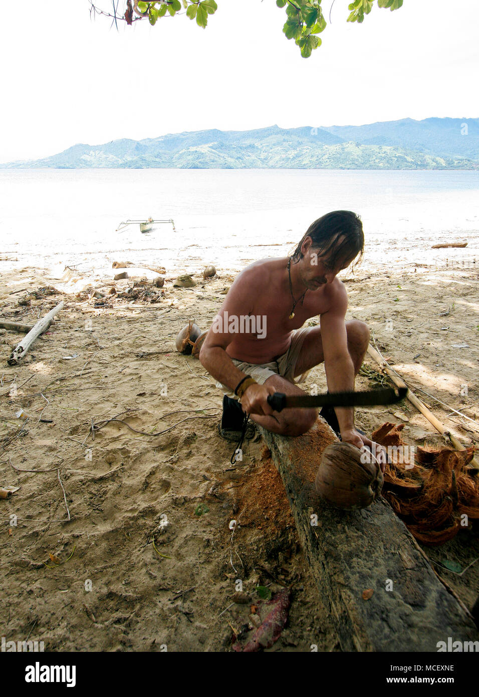 Sopravvivenza in isola abitata. Gorontalo. Sulawesi. Indonesia Foto Stock