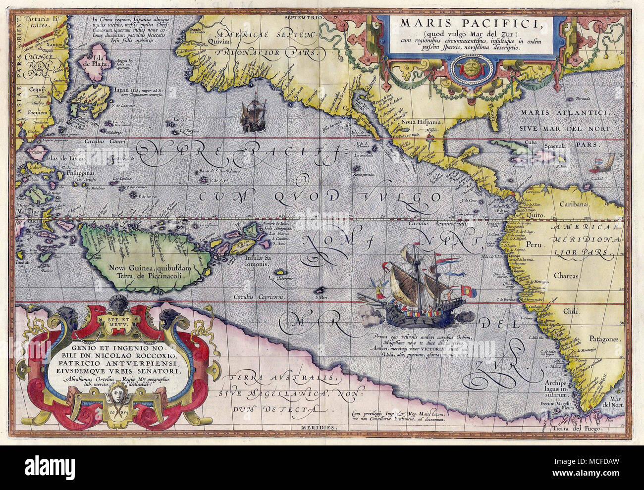 ABRAHAM ORTELIUS (1527-01598) cartografo fiammingo. Foto Stock