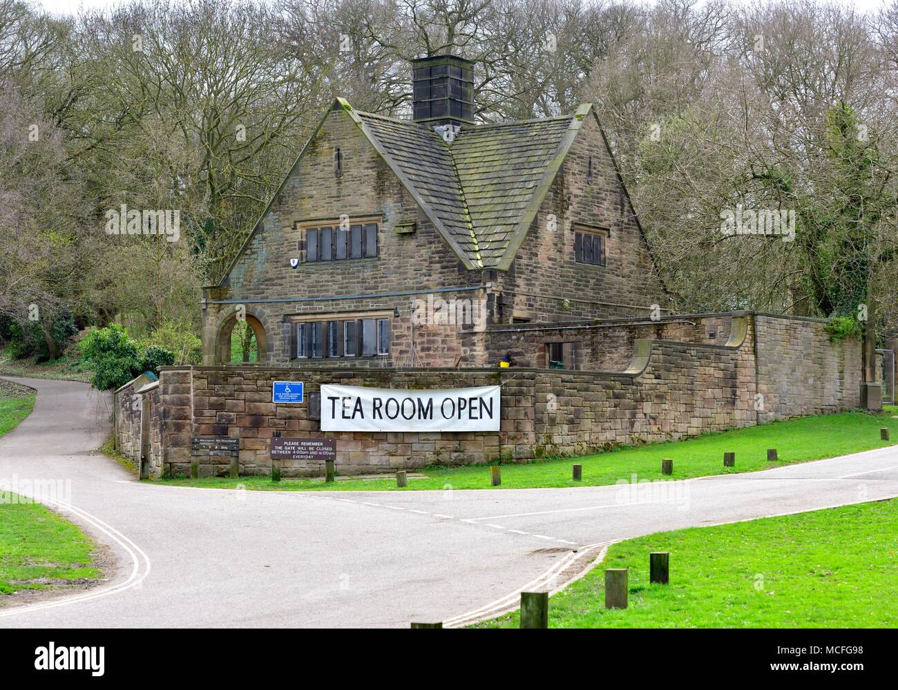 Derby Lodge sala da tè, Shipley country park, Derbyshire,Inghilterra REGNO UNITO Foto Stock