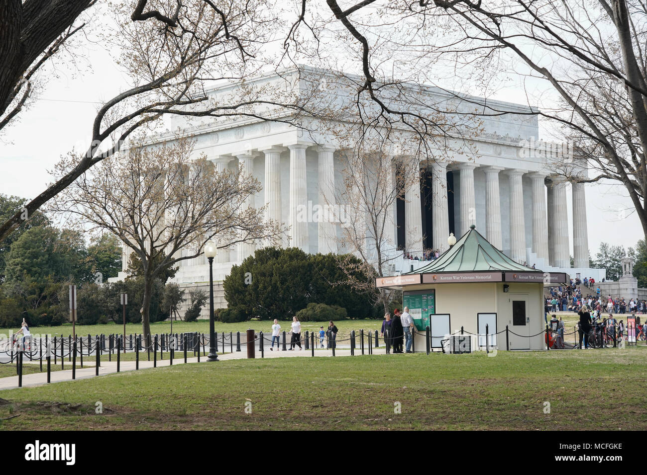 Una vista del Lincoln Memorial a Washington DC negli Stati Uniti. Da una serie di foto di viaggio negli Stati Uniti. Foto Data: giovedì, Marzo Foto Stock