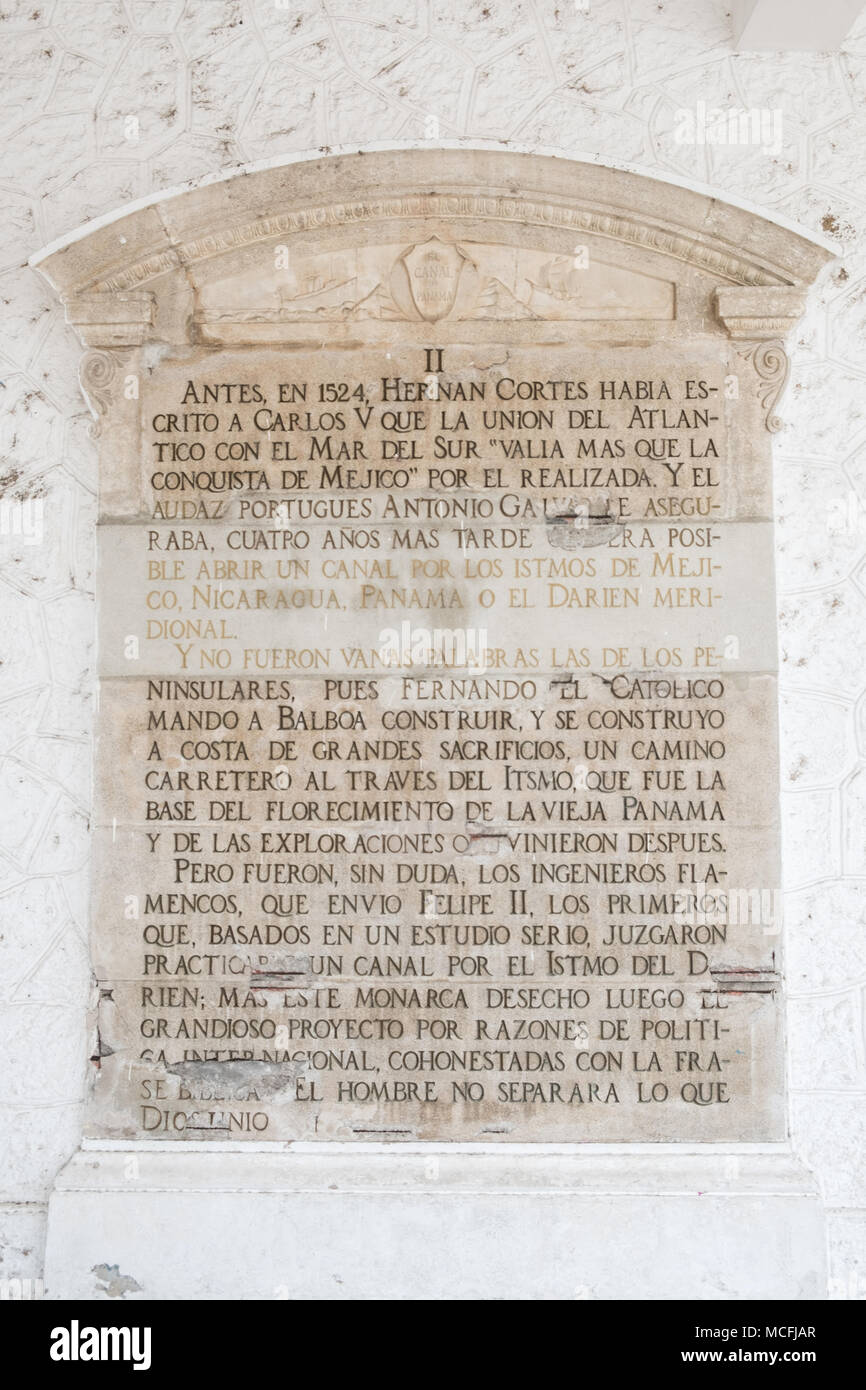 Panama City, Panama - marzo 2018: parco francese monumento a.k.a. Il francese piazza (Plaza de Francia) nel Casco Viejo, Panama City, Panama Foto Stock