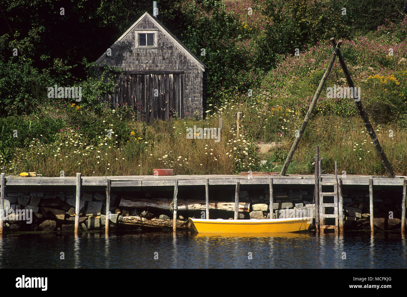 Un dettaglio dal villaggio di Port Clyde, Maine, Stati Uniti d'America. Foto Stock