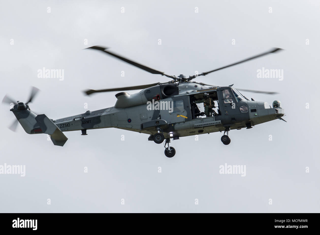 Con 847 formazione NAS in noi il Wildcat A H MK 1 prendendo parte nel ruolo di dimostrazione è venuto da 652 Squadrone Army Air Corps che porta ut il Foto Stock