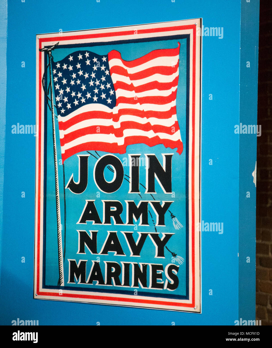 II Guerra Mondiale poster di assunzione presso il Paterson Museum di Paterson, NJ Foto Stock