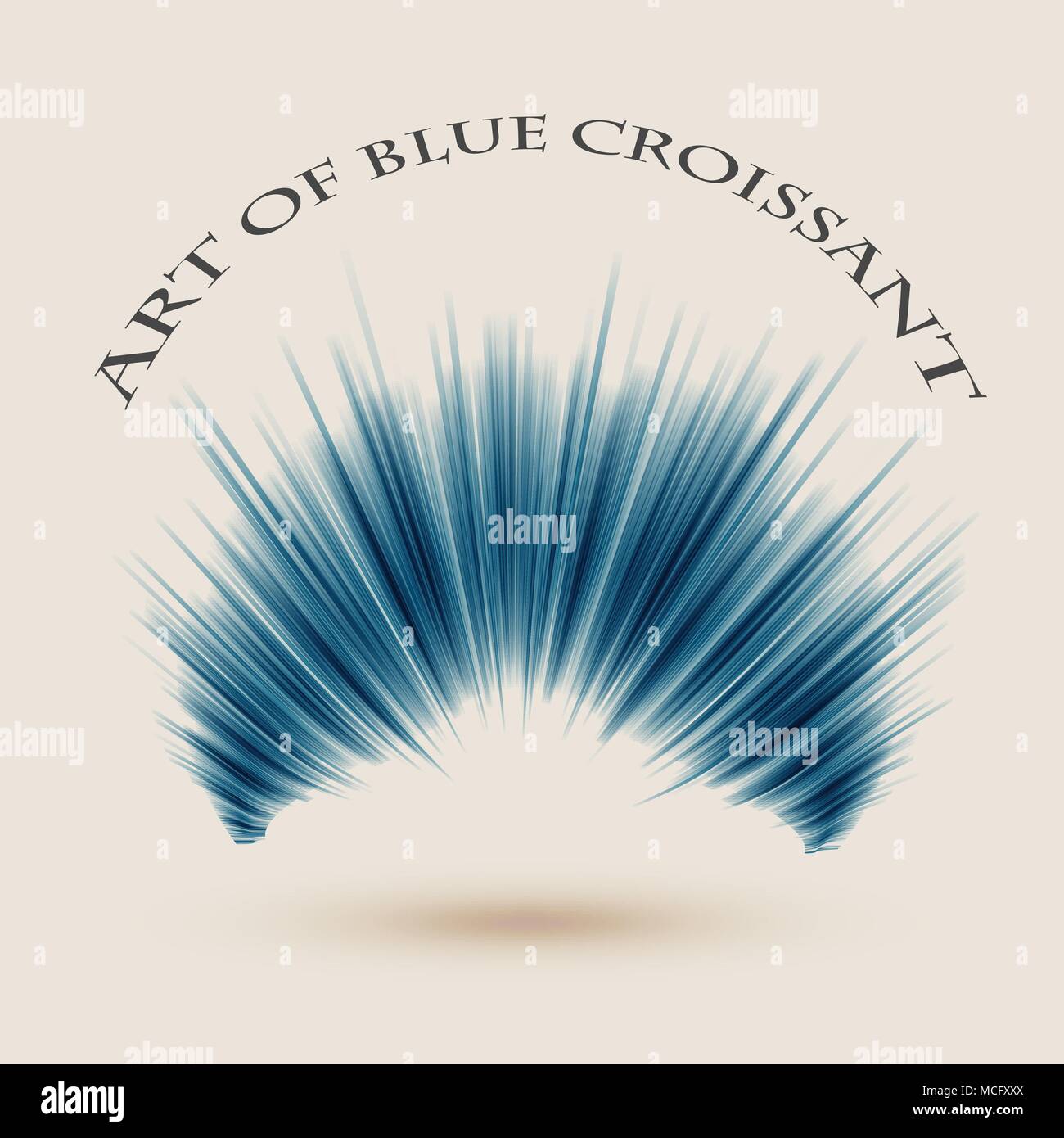 Arte del cornetto blu sullo sfondo. Illustrazione eps vettoriali10 Illustrazione Vettoriale