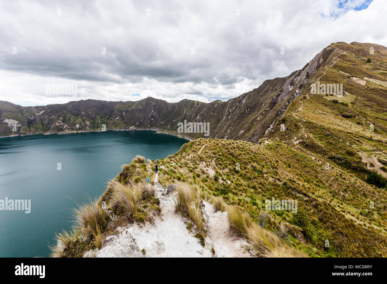 Lago di Quilotoa, Cotopaxi, Ecuador Foto Stock