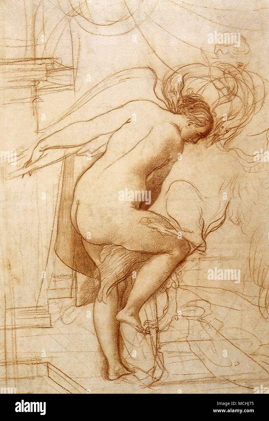 Leda e il cigno Foto Stock