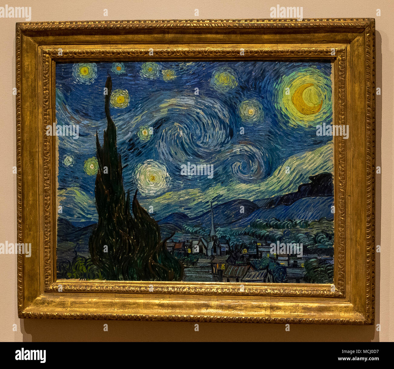 La città di New York MOMA - Notte stellata, Vincent Van Gogh Foto Stock