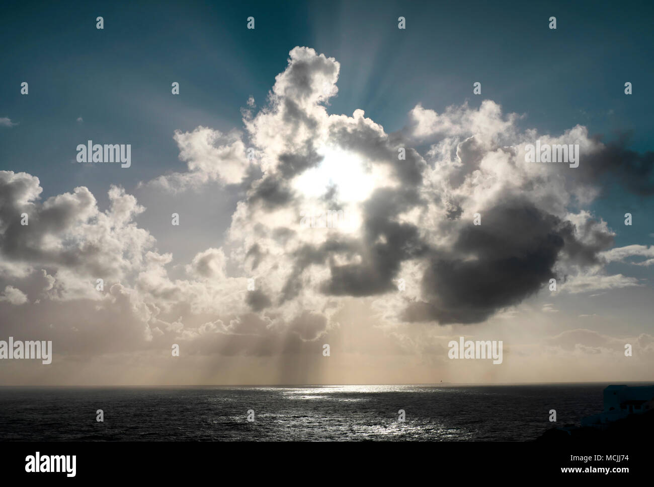 Il Cloud atmosfera, Cape Saint Vincent, Cabo de Sao Vicente, Sagres Algarve Foto Stock
