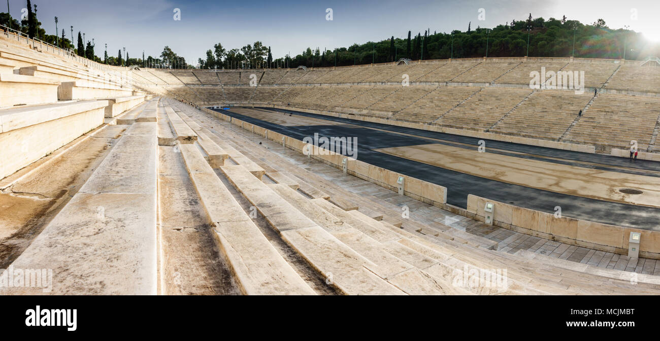 Campo da gioco a Panathinaiko Stadium, Atene, Grecia Foto Stock