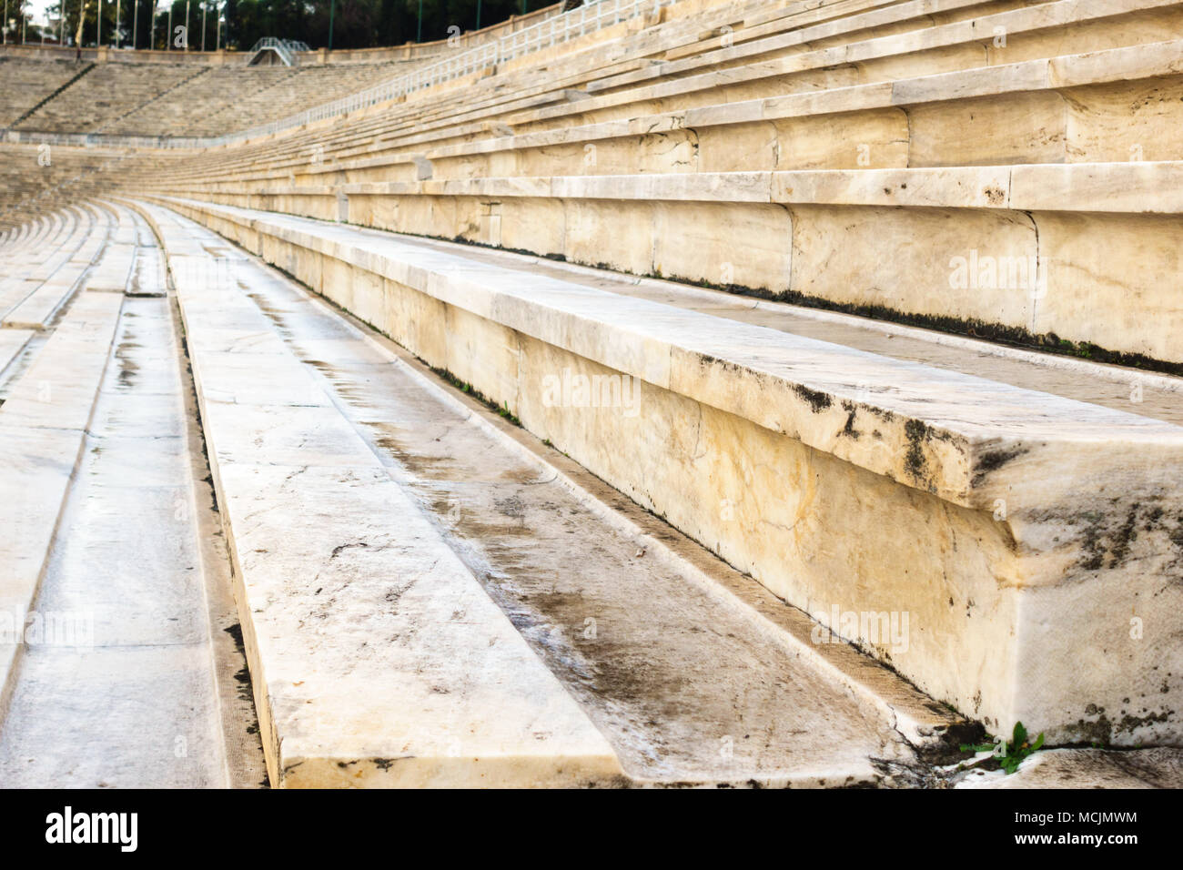 Passi al Panathinaiko Stadium, Atene, Grecia Foto Stock