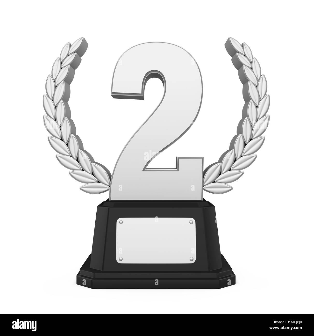 Il secondo posto del Trofeo d'argento isolato Foto Stock