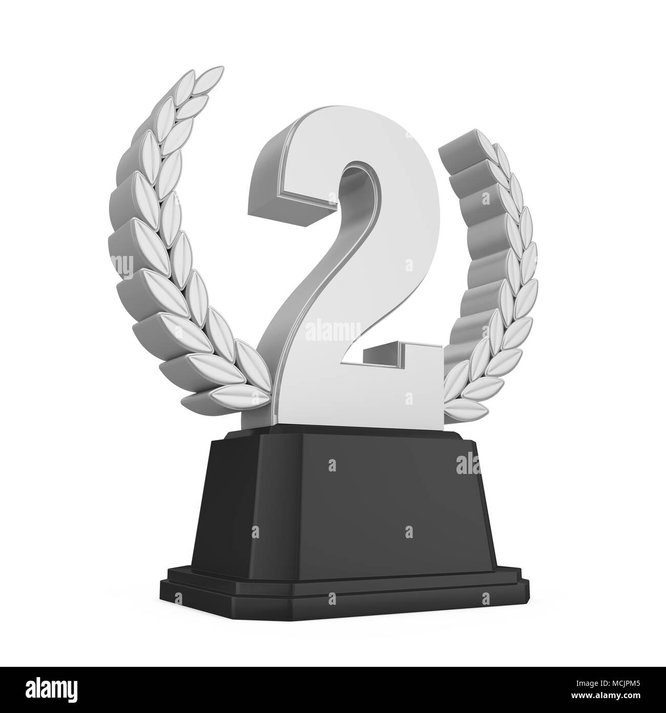 Il secondo posto del Trofeo d'argento isolato Foto Stock