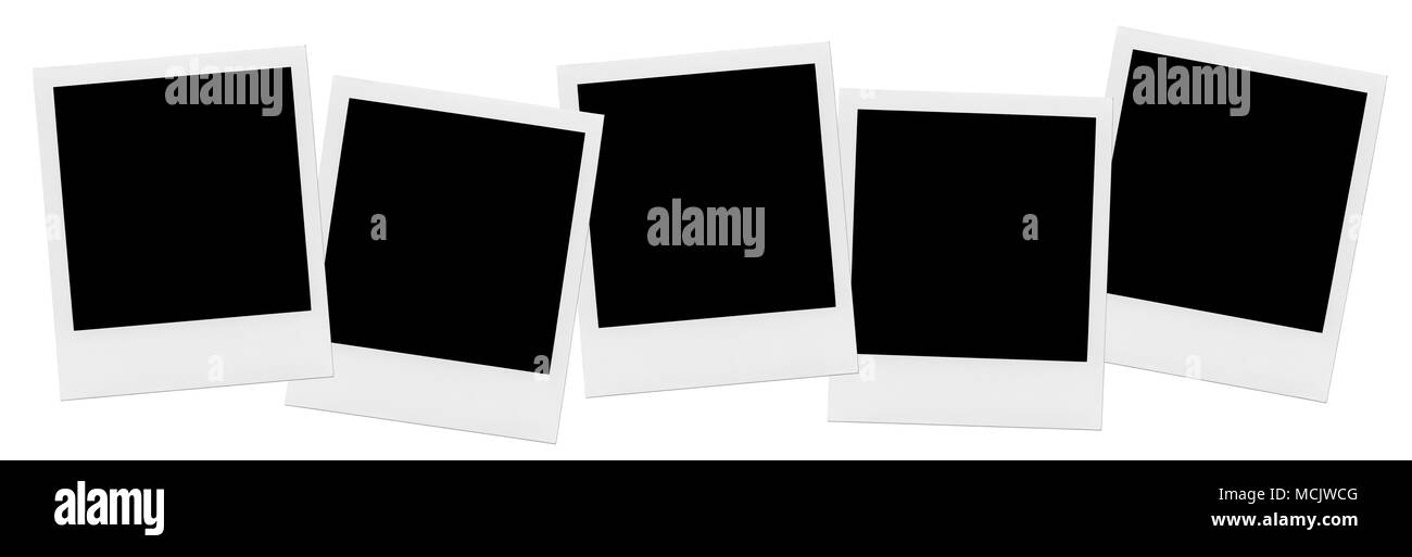 Retrò realistico blank foto istantanee con ombra Foto Stock