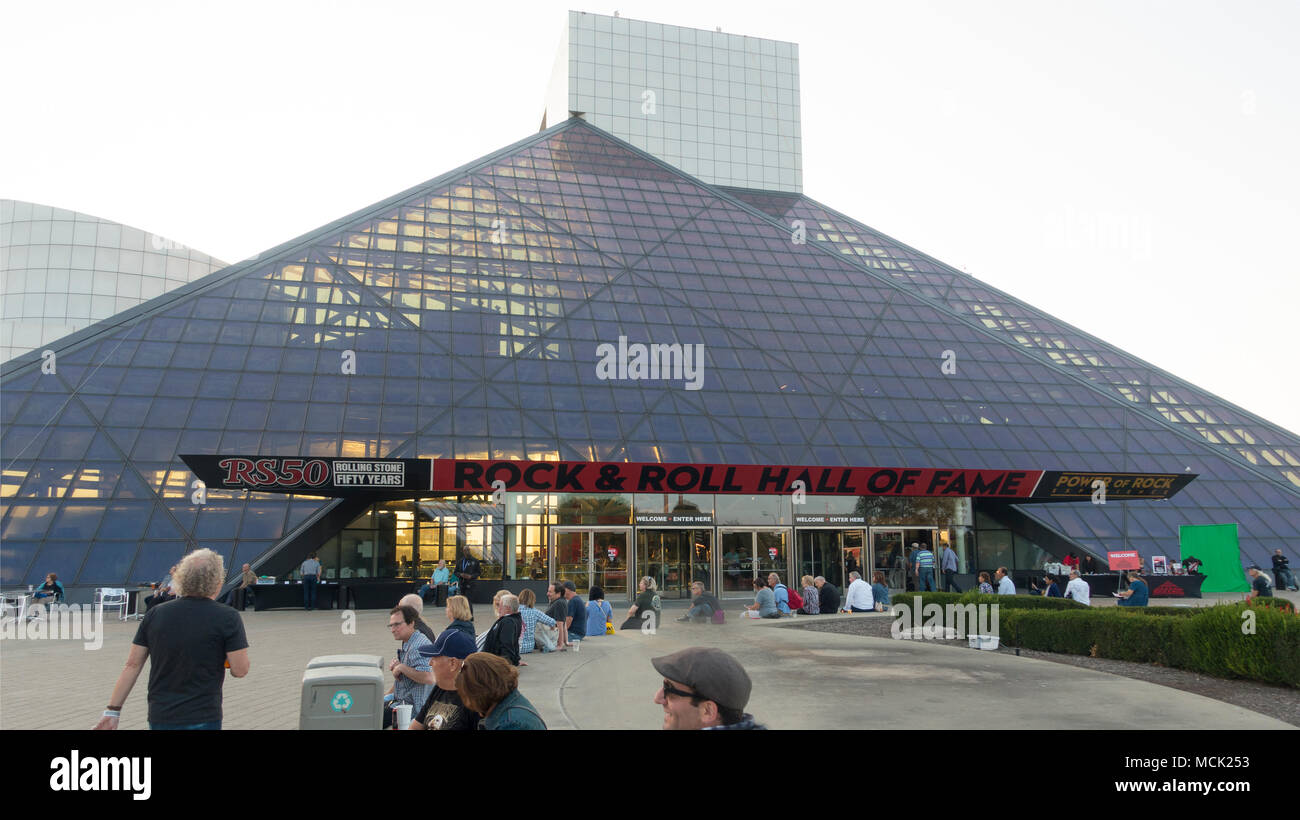 Rock and Roll Hall of fame di Cleveland Ohio Foto Stock