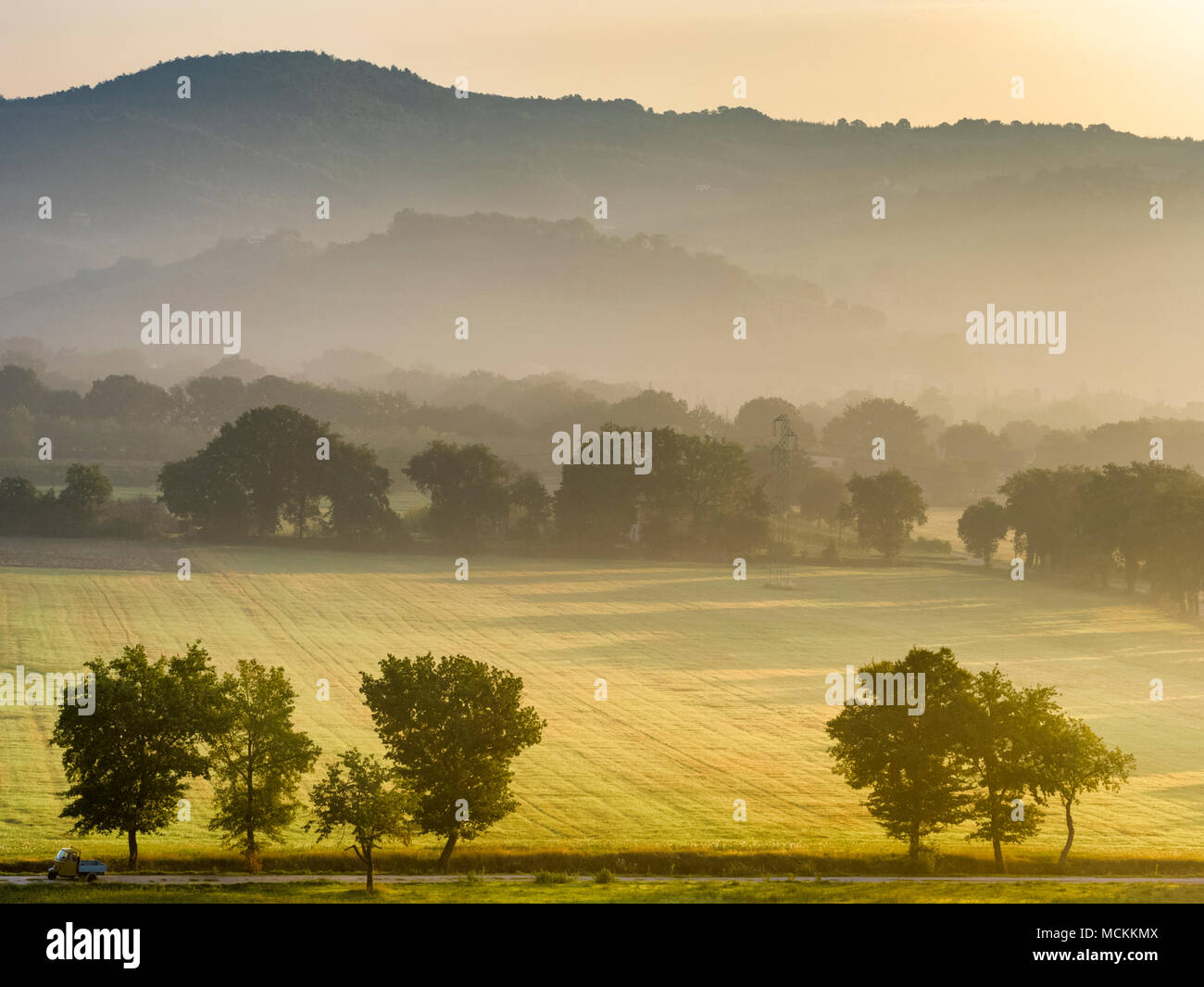 Vicolo del paese in Umbria, Italia Foto Stock