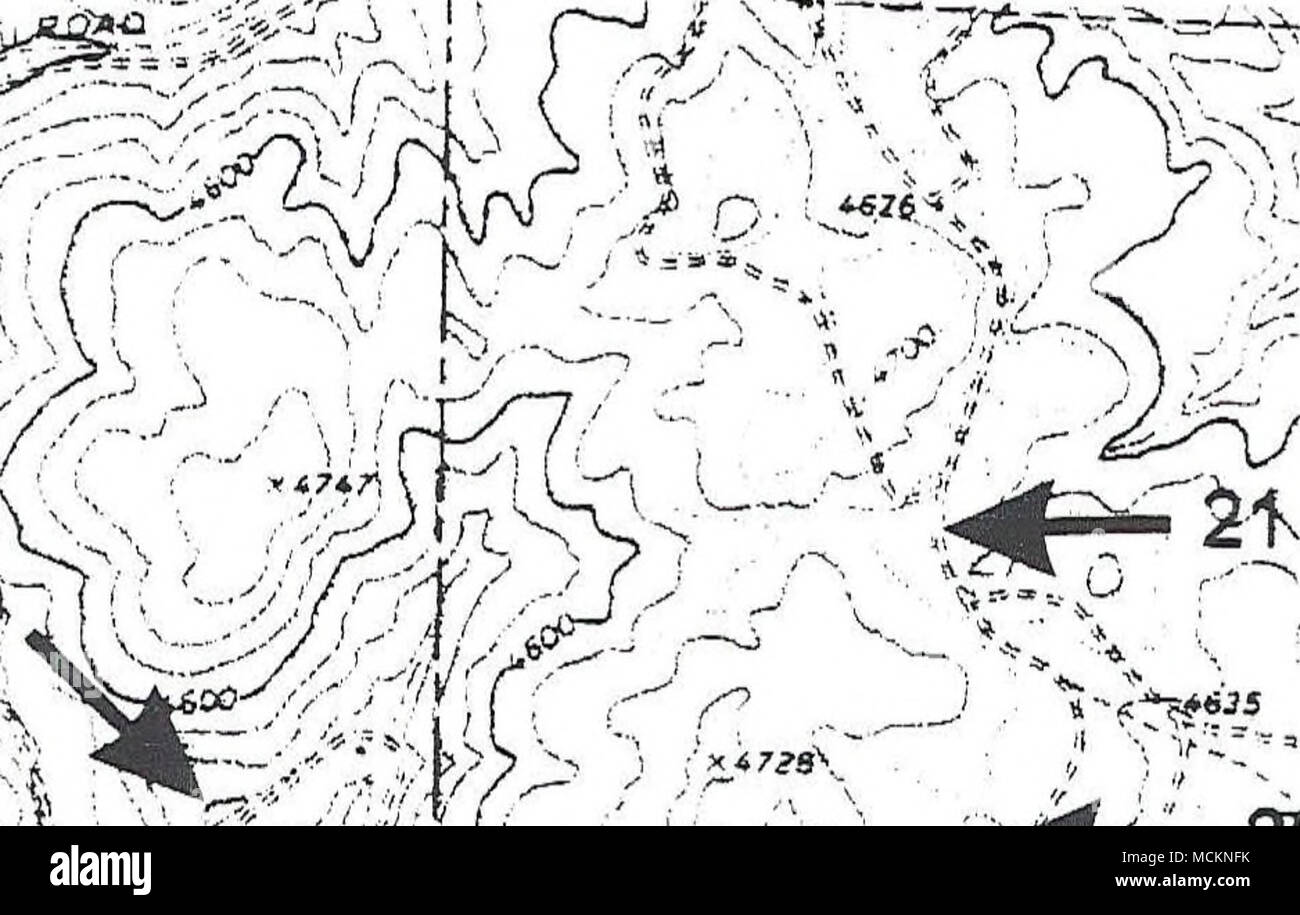 . H-LSe, PT, SFM WG "' '*i) 15nell?VsOLt&GT;"7/ / ' r^S * * 00^ t ^^ " 20 - LS.j PT, SFlja WG 9-LSeJ PT,,m SFeJJa WT, WG CG W 1 km LS = Long-toed Salamander WT = occidentale (boreale) Toad PT = Pacific Treefrog SF = Spotted Frog WG = Western terrestre serpente giarrettiera a = adulti(s) c = chiamando e = uova 1 = larve o girini m = metamorphs (anfibi) j = novellame figura 39. Ubicazione di stagni e gli anfibi e rettili dal 1994 e 1995 sondaggi. La mappa è stata scansionata dal punto di Hoover un quadrangolo 7.5 minuto serie (carte topografiche) 1967 mappa. Lettere maiuscole indicano specie. Smal Foto Stock