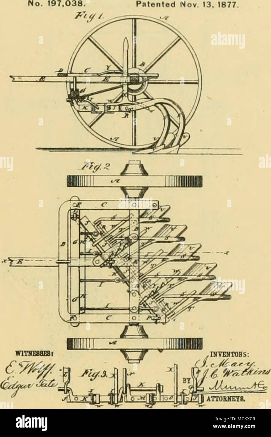 . H, L. lontra, Cnltivatoi. No. 197.503, brevettata nov. 27. 1877. No. 197.503. La tecnologia brevettata nov. 27. 1877. Foto Stock