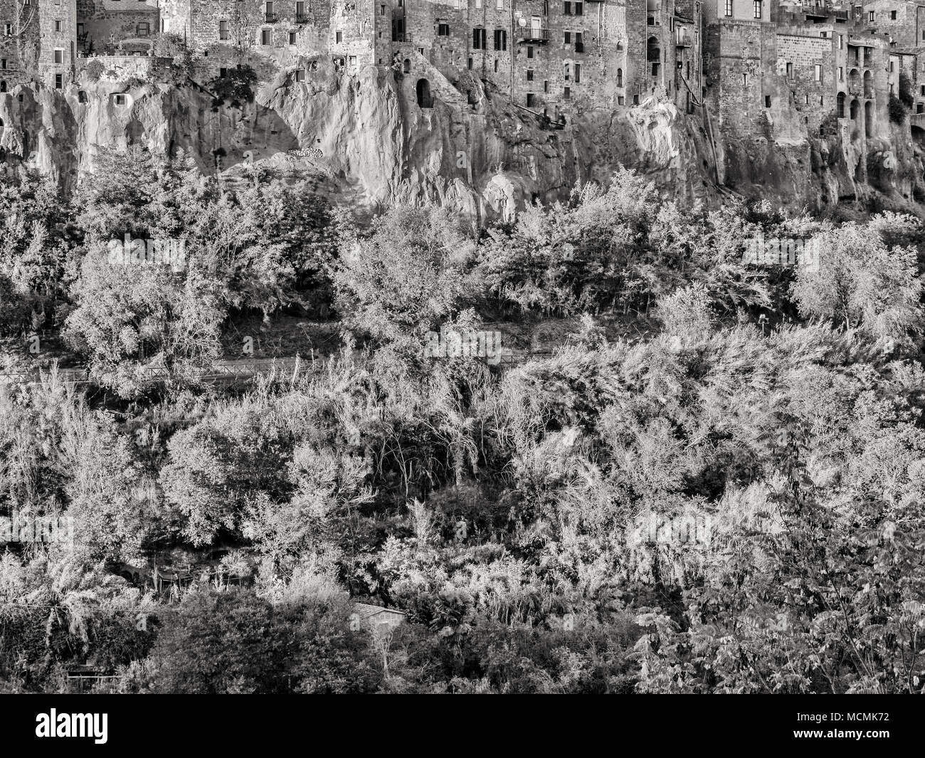 Comune di Pitigliano in Toscana, Italia Foto Stock