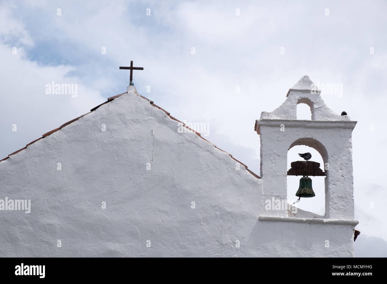 Puerto de la Cruz Tenerife Isole Canarie; una piccola chappel vicino al lungomare. Foto Stock
