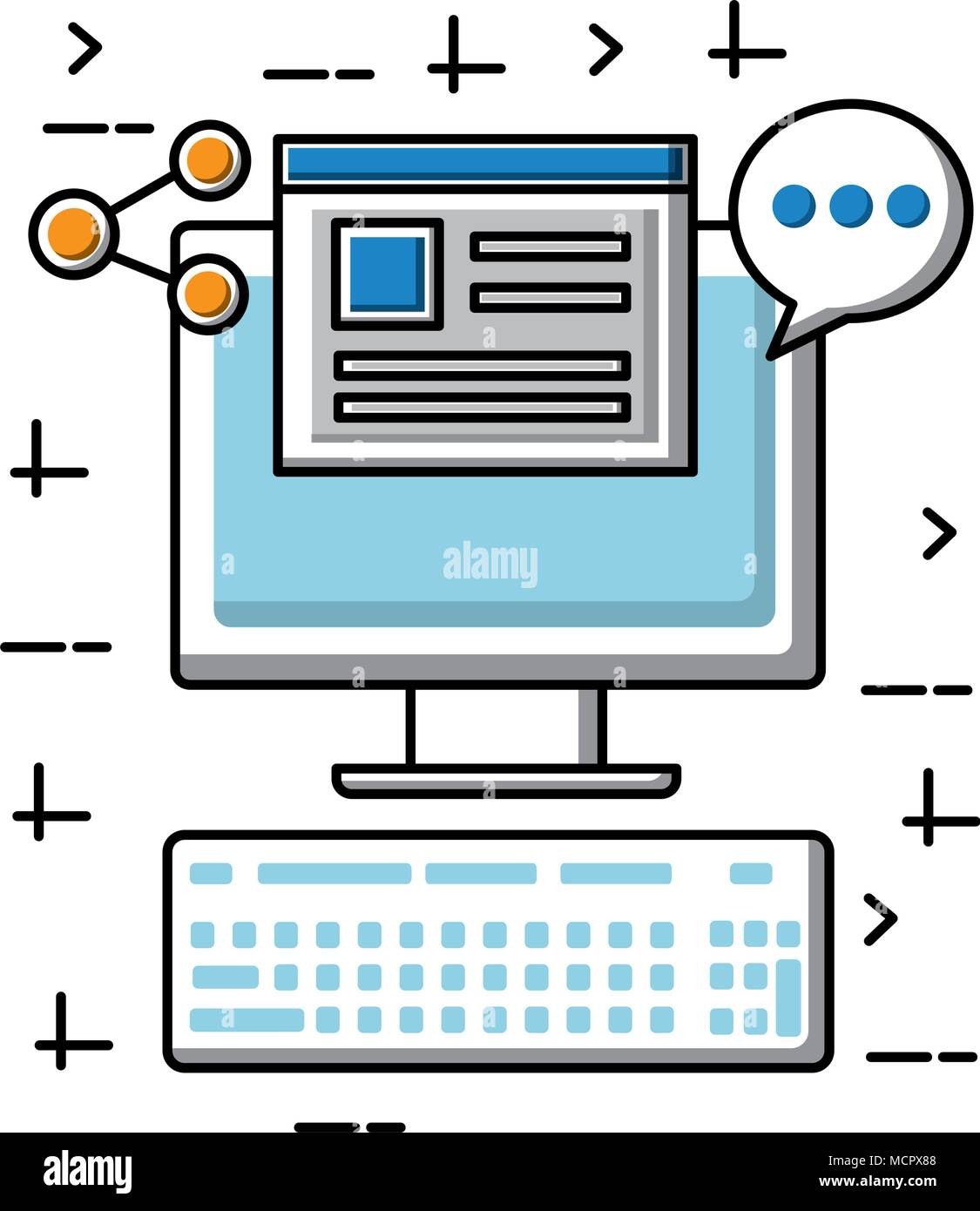 Social media card Illustrazione Vettoriale