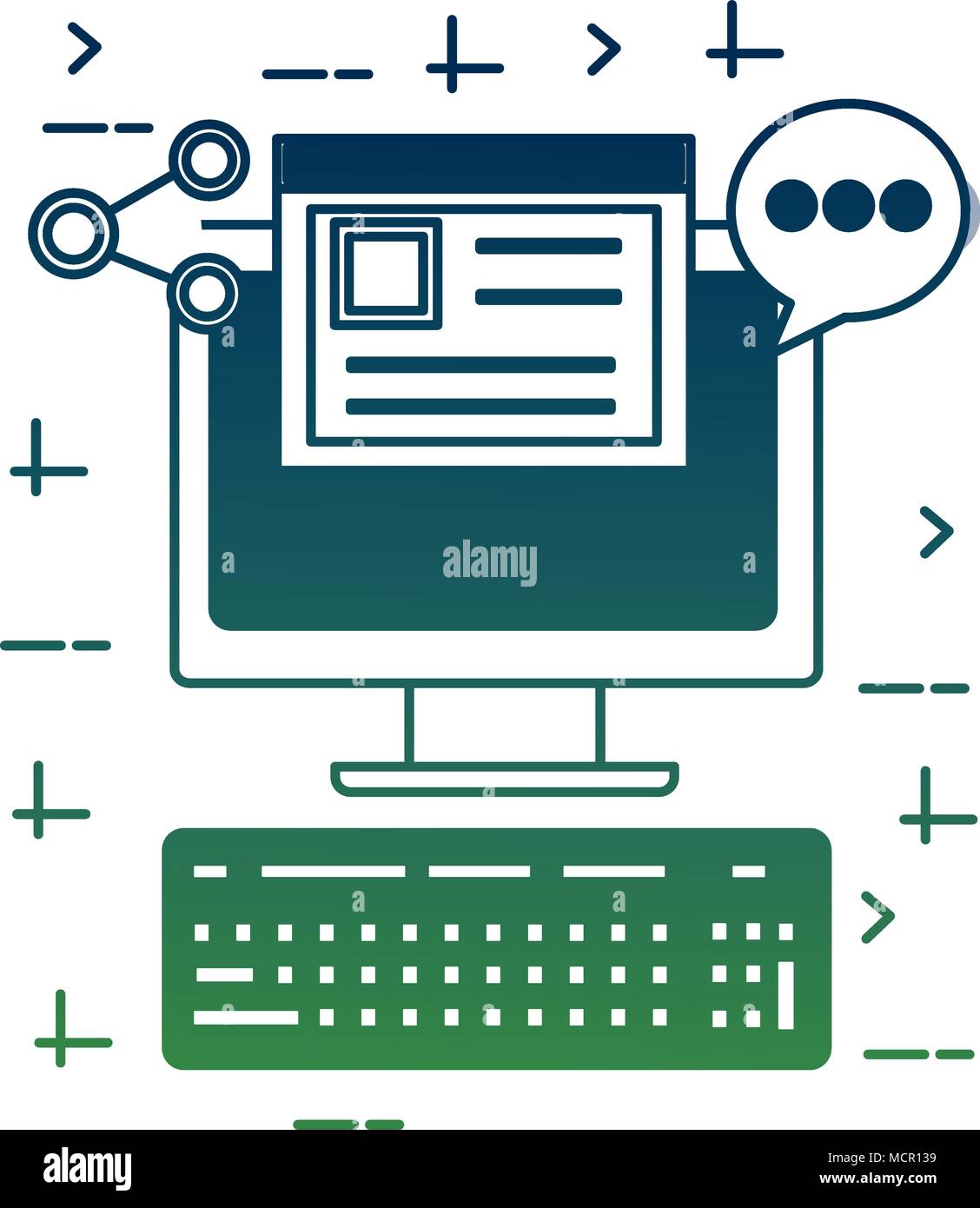 Social media card Illustrazione Vettoriale