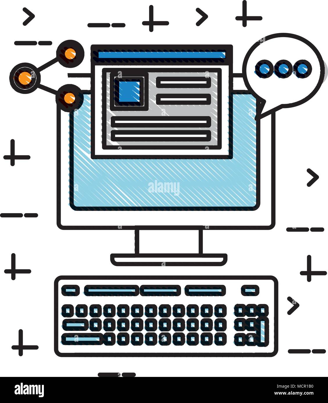 Social media card Illustrazione Vettoriale