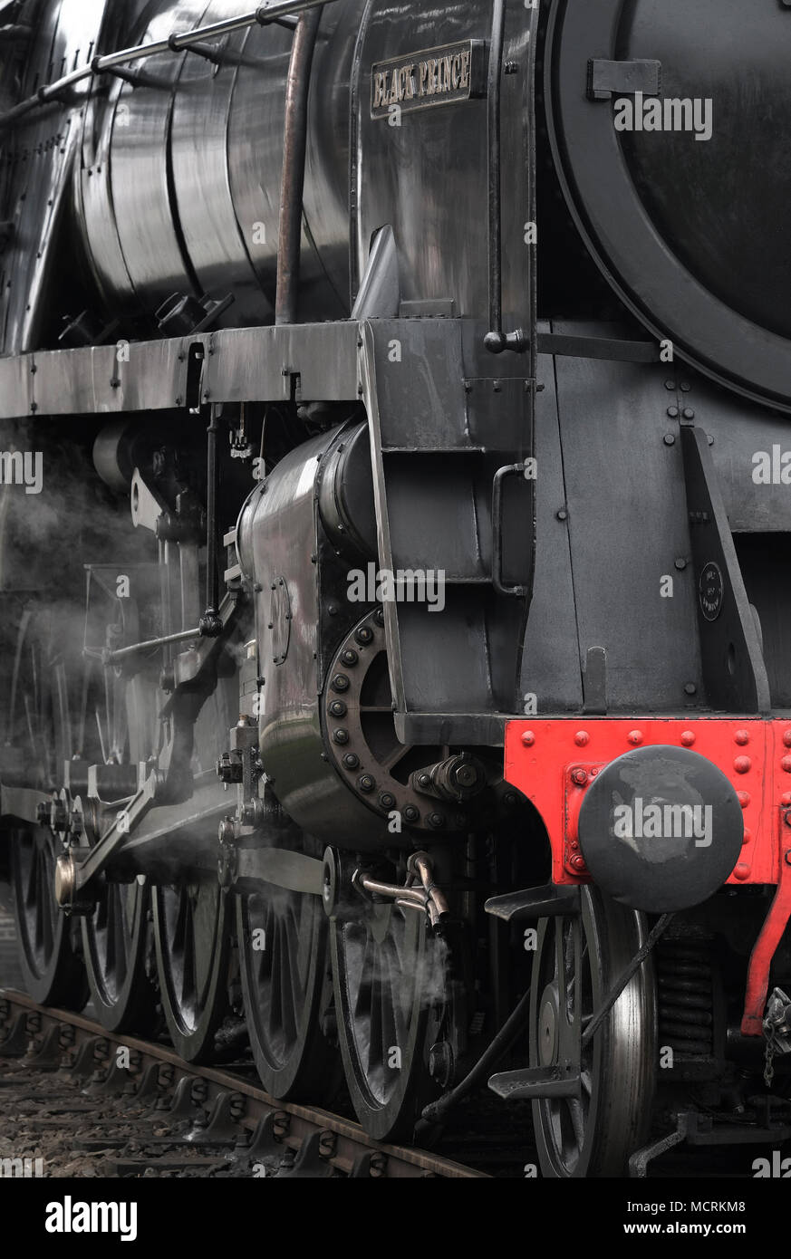 Il principe nero treno a vapore, Sheringham vicina, North Norfolk, Inghilterra Foto Stock