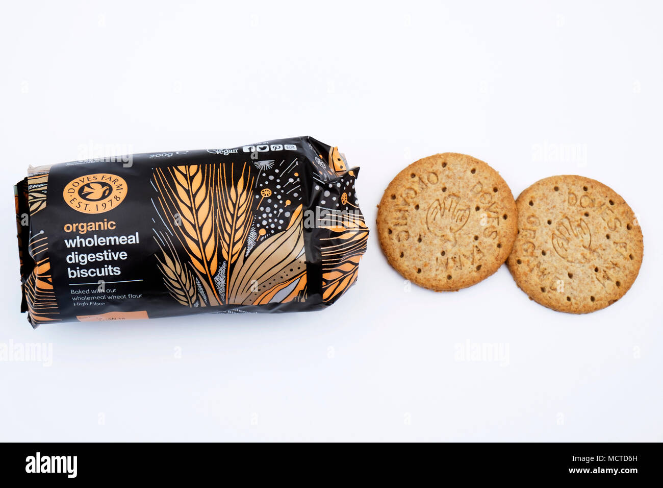 Le colombe Biologico di Fattoria integrale biscotti digestivi Foto Stock