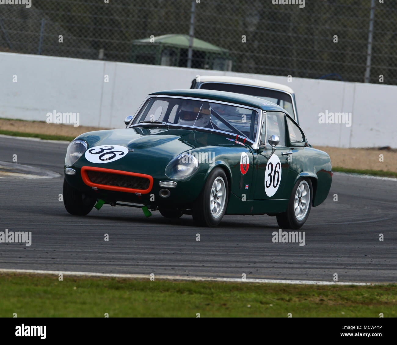 Silverstone, Towcester, Northamptonshire, Inghilterra, domenica 1 aprile 2018. Brian piccolo, Ashley MG Midget, nel HRDC Coys Trophy evento svoltosi il TCR Foto Stock