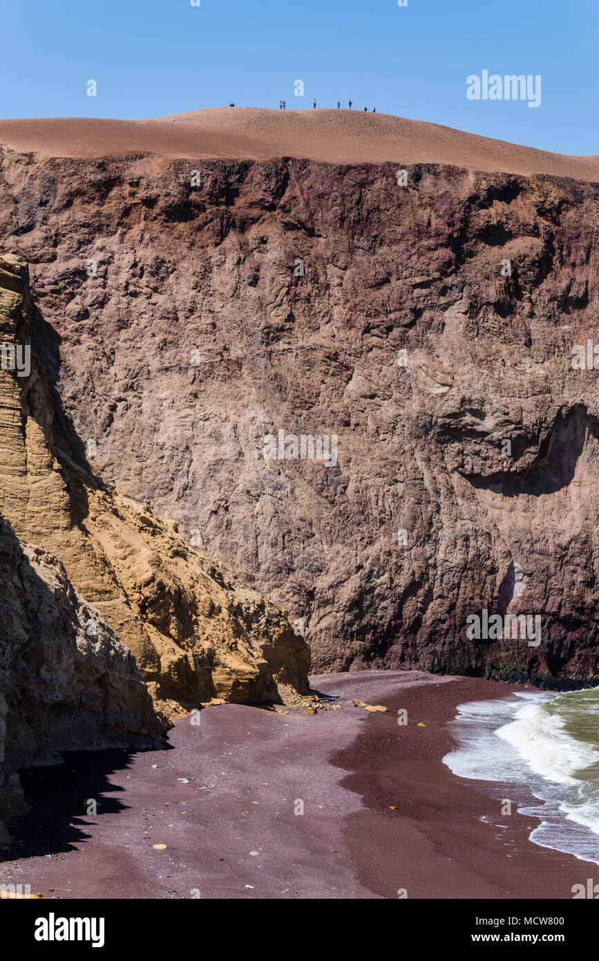 Riserva Nazionale di Paracas,Red Beach, Ica, Perù, Sud America. Foto Stock