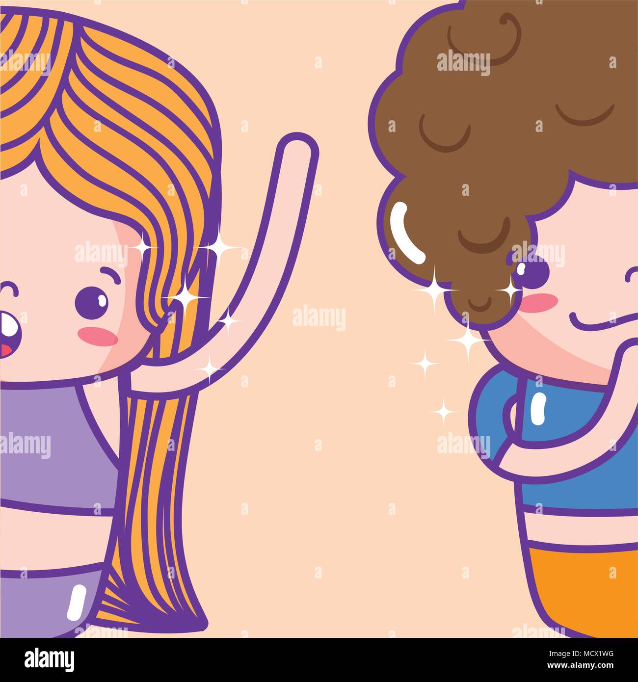 Carino emojis per bambini Illustrazione Vettoriale