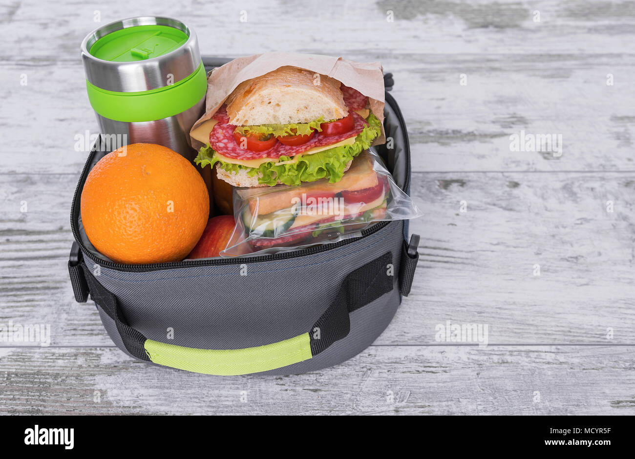 Sandwich in un lunchbox. Foto Stock