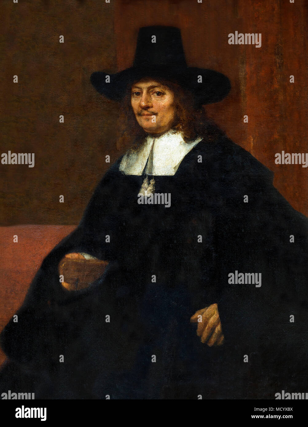 Ritratto di un uomo in un alto cappello, Rembrandt, circa 1663, National  Gallery of Art di Washington DC, USA, America del Nord Foto stock - Alamy