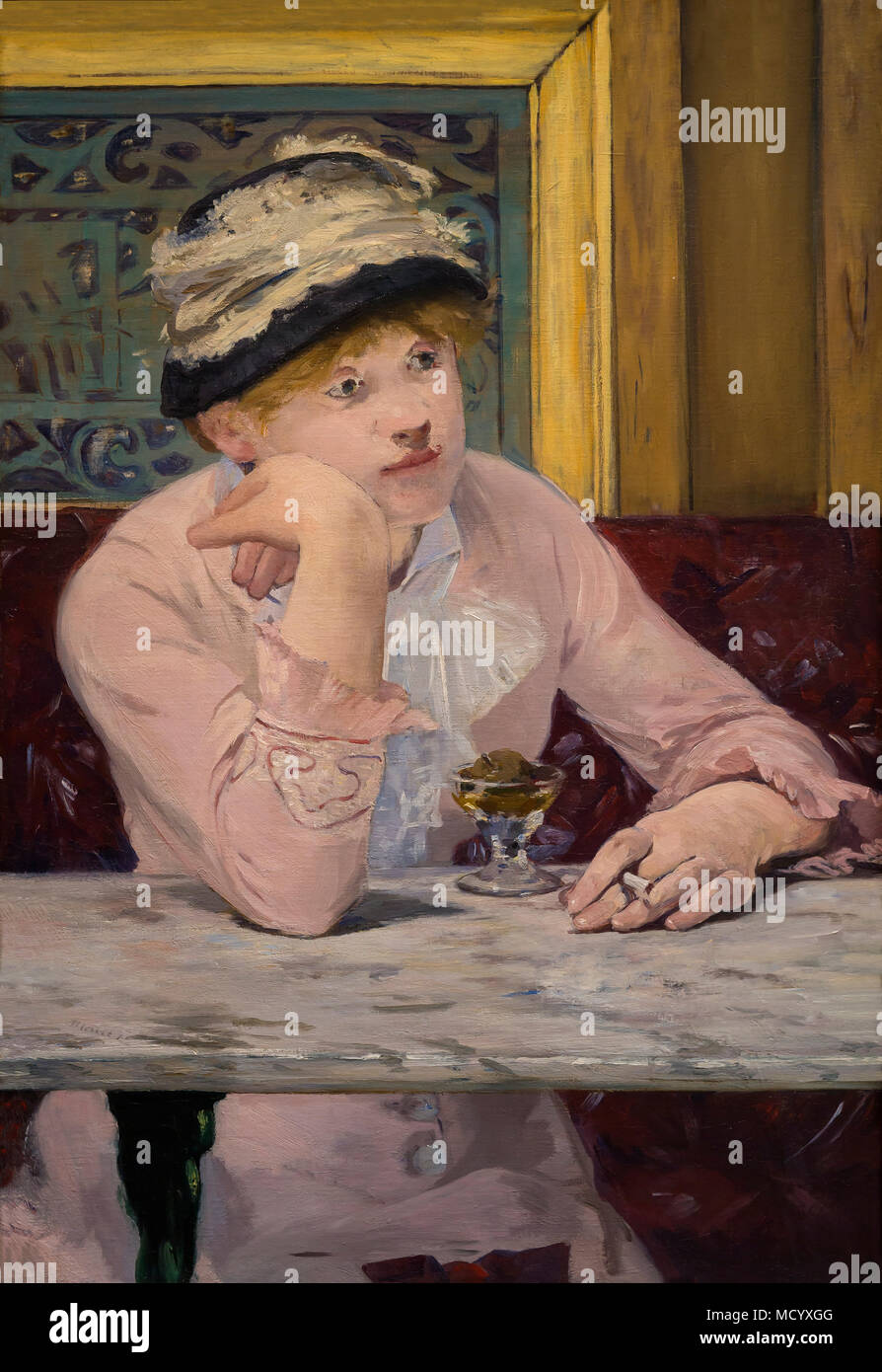 Acquavite di prugne, Edouard Manet, circa 1877, National Gallery of Art di Washington DC, USA, America del Nord Foto Stock
