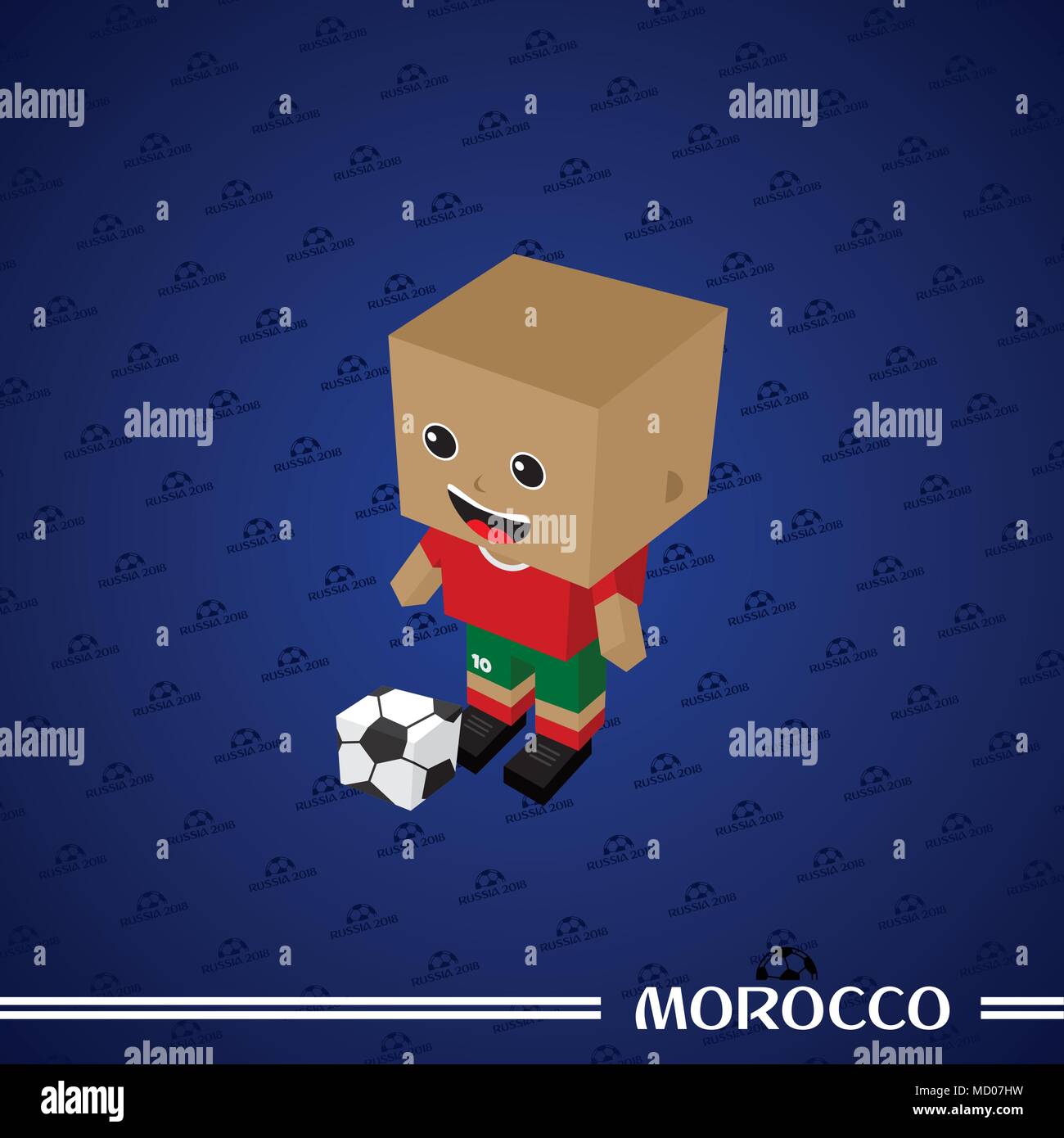 Gruppo team russia torneo di calcio 2018 arte vettoriale Illustrazione Vettoriale