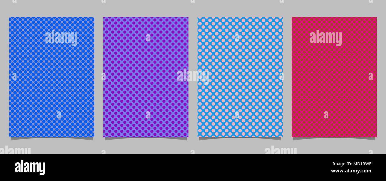 Abstract retrò polka dot copertina della brochure Serie modello - cancelleria disegni di sfondo con modello di cerchio Illustrazione Vettoriale