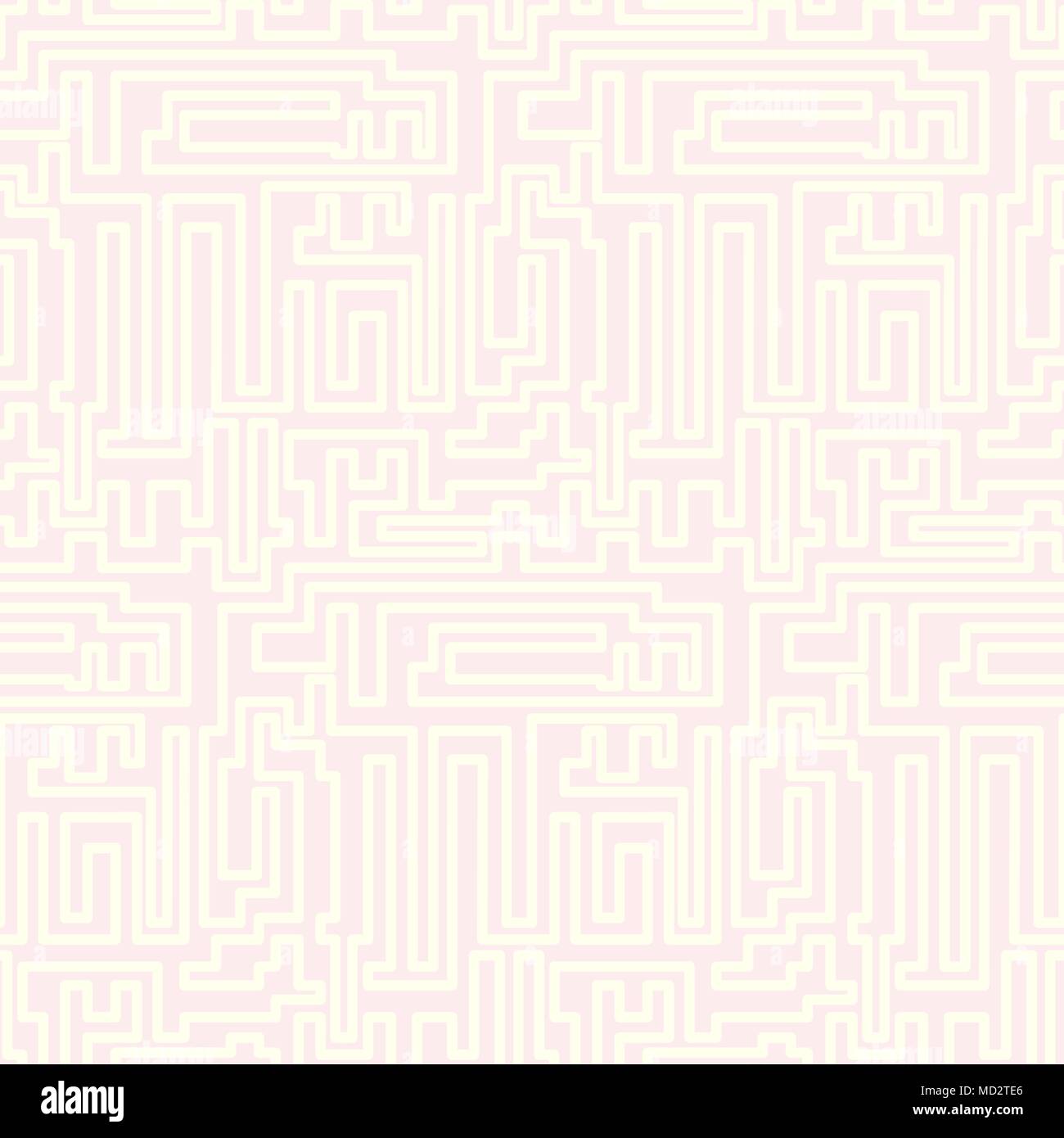 Vettore di labirinto seamless pattern astratta geometrica texture di sfondo moderno Illustrazione Vettoriale