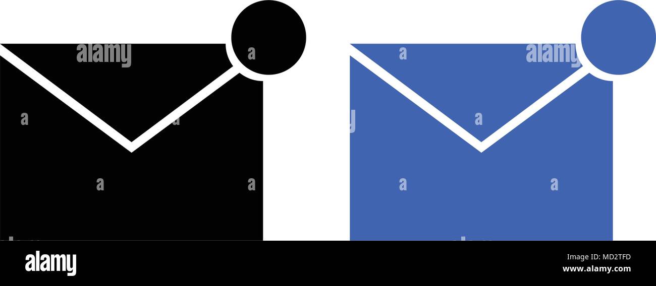 Attiva l'icona messaggio. illustrazione vettoriale. glifo style Illustrazione Vettoriale