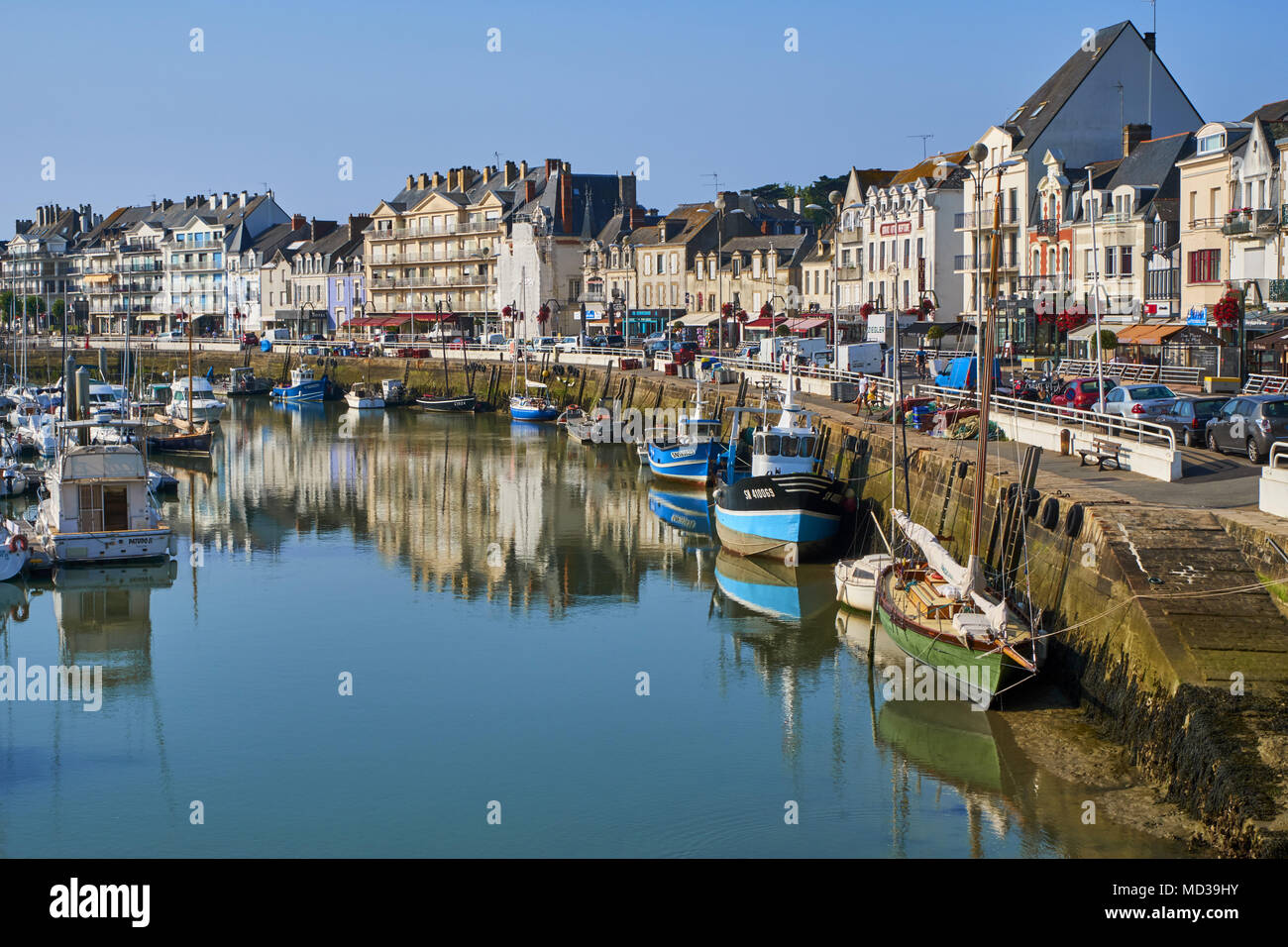 Francia, Loire-Atlantique, Le Pouliguen, Porto Foto Stock